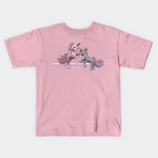 Pink Unicorn mom and Baby Kids T-Shirt